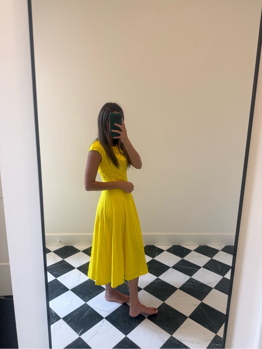 Yellow midi dress | Formal Elegant | XS